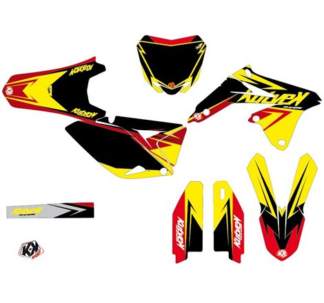 Kit Deco Moto Cross Stage Suzuki 250 RMZ Jaune Rouge