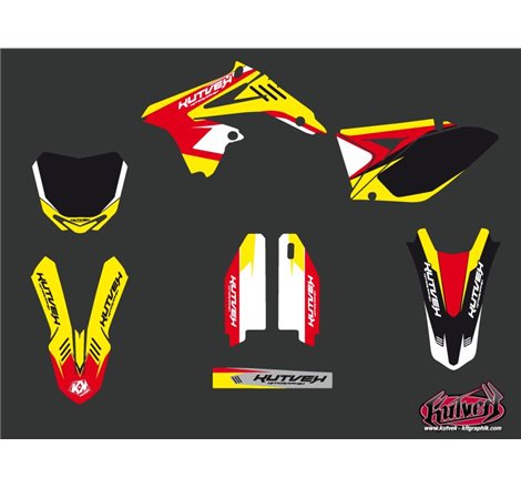 Kit Deco Moto Cross Chrono Suzuki 250 RMZ Rouge