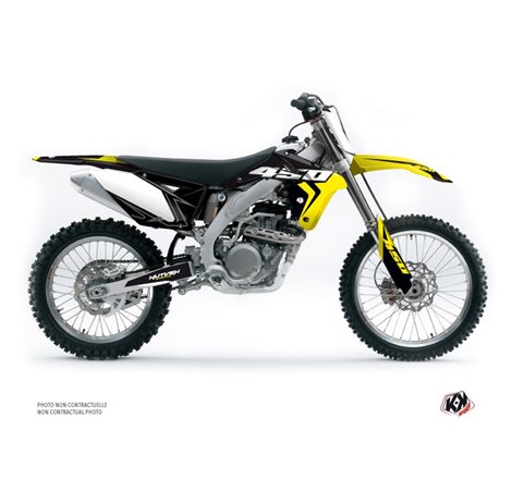 Kit Deco Moto Cross Halftone Suzuki 450 RMZ Noir Jaune
