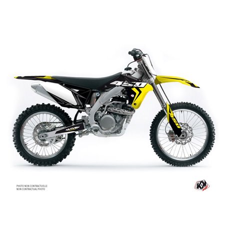 Kit Deco Moto Cross Halftone Suzuki 450 RMZ Noir Jaune