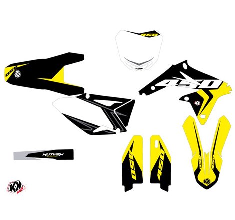 Kit Deco Moto Cross Halftone Suzuki 450 RMZ Noir Jaune