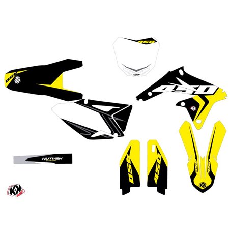Kit Deco Moto Cross Halftone Suzuki 450 RMZ Noir Jaune