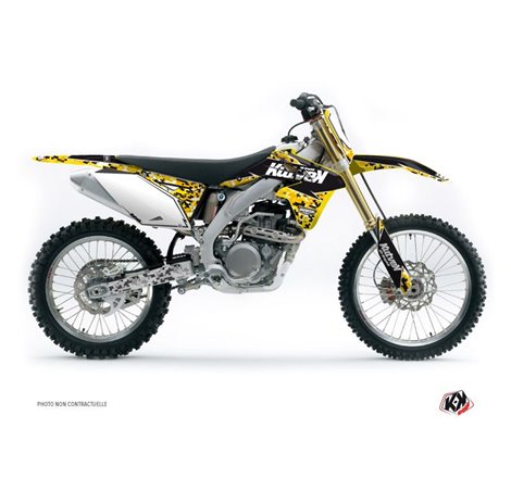 Kit Deco Moto Cross Predator Suzuki 450 RMZ Noir Jaune