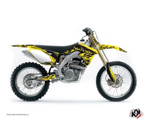 Kit Deco Moto Cross Eraser Suzuki 450 RMZ Jaune Noir