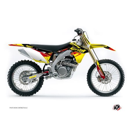 Kit Deco Moto Cross Stage Suzuki 450 RMZ Jaune Rouge