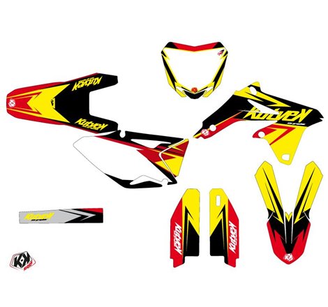 Kit Deco Moto Cross Stage Suzuki 450 RMZ Jaune Rouge