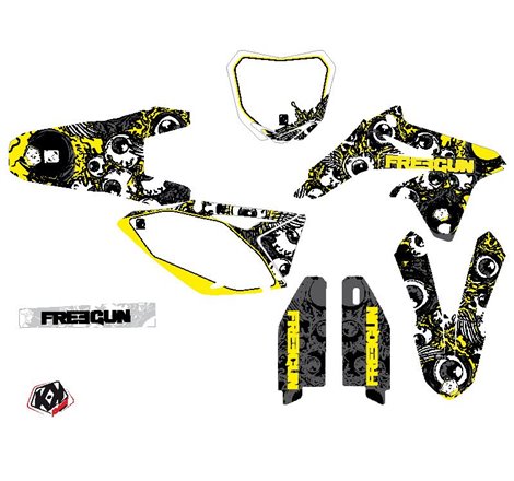 Kit Deco Moto Cross Freegun Eyed Suzuki 450 RMZ Jaune
