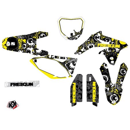 Kit Deco Moto Cross Freegun Eyed Suzuki 450 RMZ Jaune