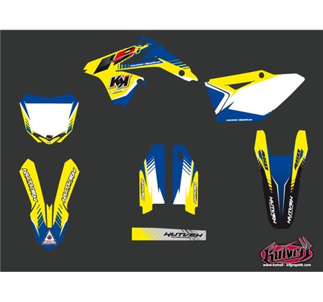 Kit Deco Moto Cross Pulsar Suzuki 450 RMZ Bleu
