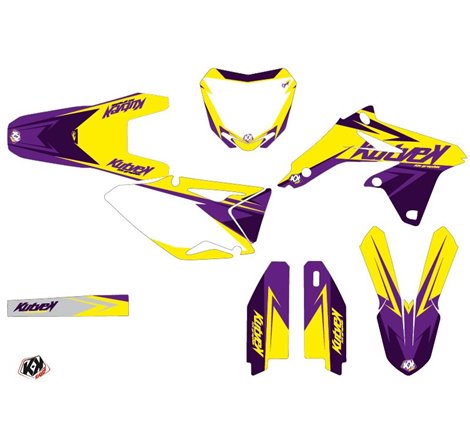 Kit Deco Moto Cross Stage Suzuki 450 RMZ Jaune Violet