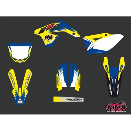Kit Deco Moto Cross Pulsar Suzuki 450 RMZ Bleu