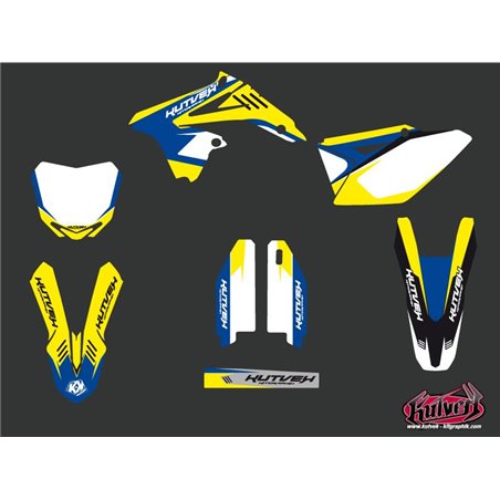 Kit Deco Moto Cross Chrono Suzuki 450 RMZ Bleu