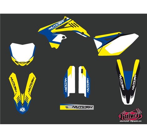 Kit Deco Moto Cross Chrono Suzuki 450 RMZ Bleu