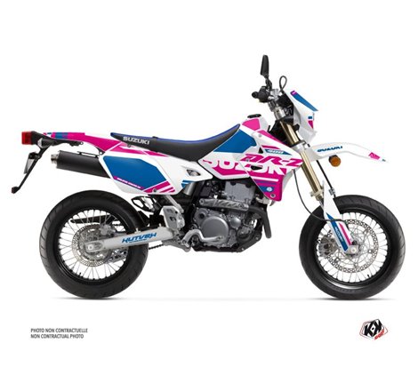 Kit Deco Moto Cross Grade Suzuki DRZ 400 SM Rose Bleu