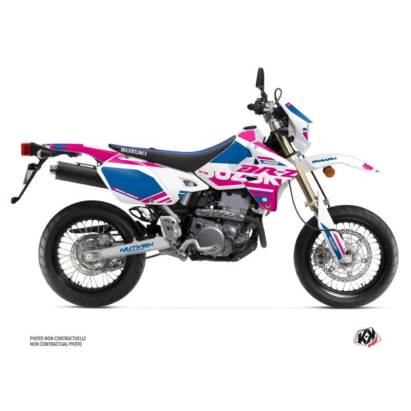 Kit Deco Moto Cross Grade Suzuki DRZ 400 SM Rose Bleu