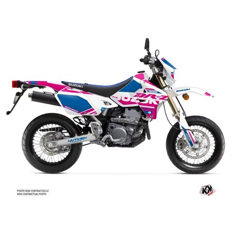 Kit Deco Moto Cross Grade Suzuki DRZ 400 SM Rose Bleu
