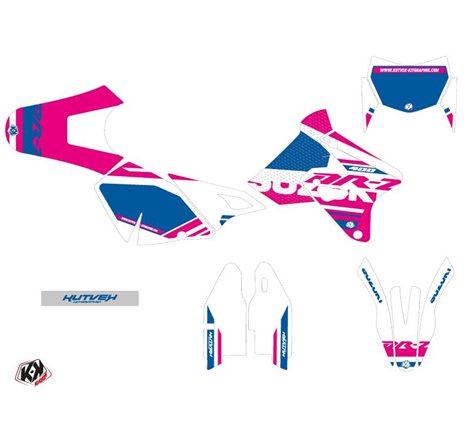 Kit Deco Moto Cross Grade Suzuki DRZ 400 SM Rose Bleu