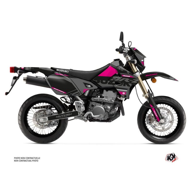 Kit Deco Moto Cross Grade Suzuki DRZ 400 SM Noir Rose