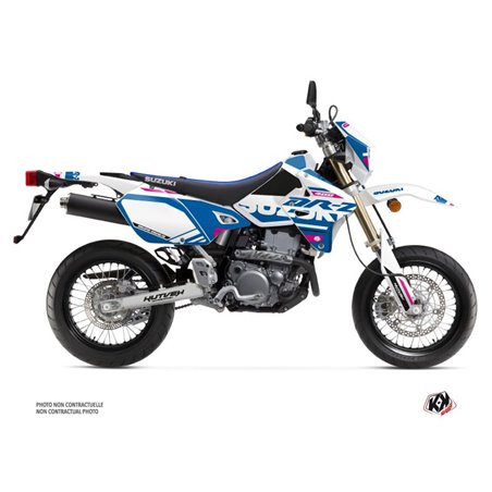 Kit Deco Moto Cross Grade Suzuki DRZ 400 SM Blanc Rose