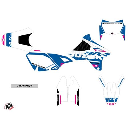 Kit Deco Moto Cross Grade Suzuki DRZ 400 SM Blanc Rose