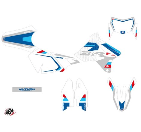 Kit Deco Moto Cross Label Suzuki DRZ 400 SM Blanc