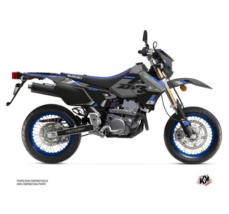 Kit Deco Moto Cross Label Suzuki DRZ 400 SM Gris Bleu