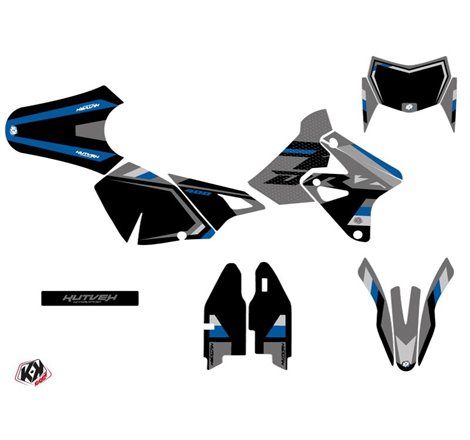 Kit Deco Moto Cross Label Suzuki DRZ 400 SM Gris Bleu