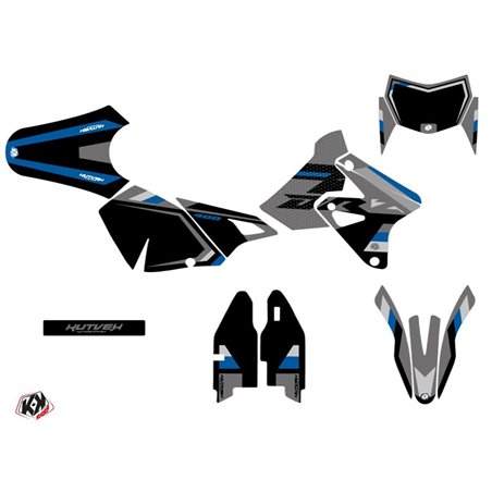 Kit Deco Moto Cross Label Suzuki DRZ 400 SM Gris Bleu