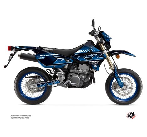 Kit Deco Moto Cross Oblik Suzuki DRZ 400 SM Bleu