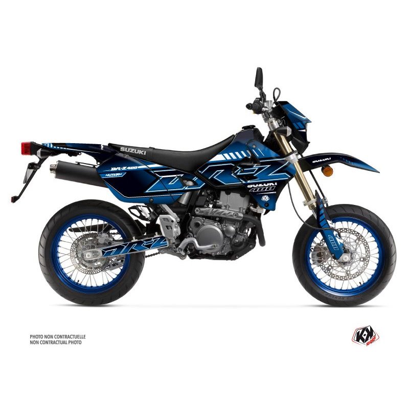 Kit Deco Moto Cross Oblik Suzuki DRZ 400 SM Bleu