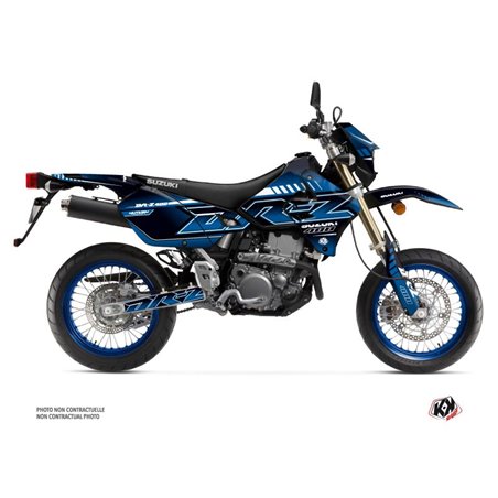 Kit Deco Moto Cross Oblik Suzuki DRZ 400 SM Bleu