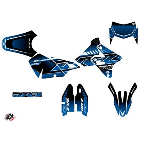 Kit Deco Moto Cross Oblik Suzuki DRZ 400 SM Bleu