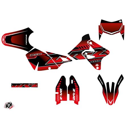 Kit Deco Moto Cross Oblik Suzuki DRZ 400 SM Rouge
