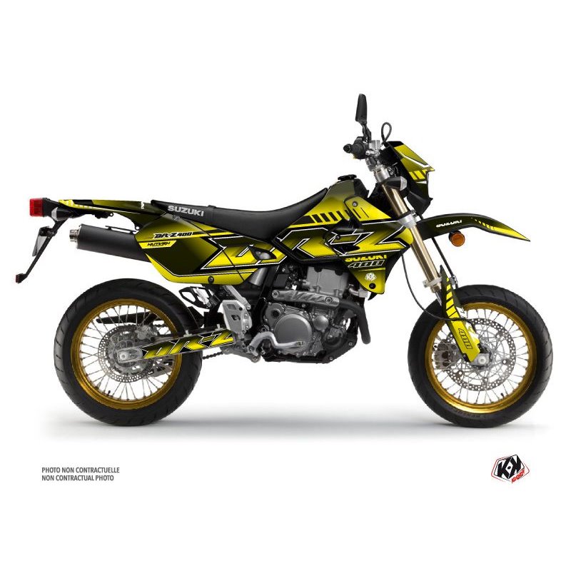 Kit Deco Moto Cross Oblik Suzuki DRZ 400 SM Jaune