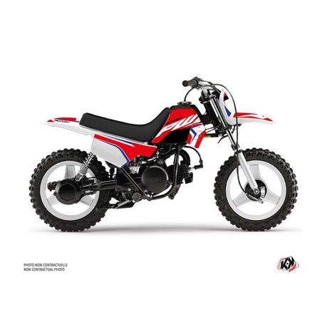 Kit Deco Moto Cross US STYLE Yamaha PW 50 Rouge