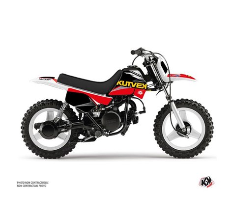 Kit Deco Moto Cross US STYLE Yamaha PW 50 Rouge Noir
