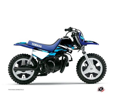 Kit Deco Moto Cross Techno Yamaha PW 50 Bleu