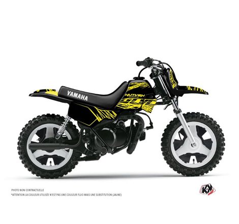 Kit Deco Moto Cross Eraser Fluo Yamaha PW 50 Jaune