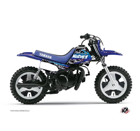Kit Deco Moto Cross Predator Yamaha PW 50 Noir Bleu