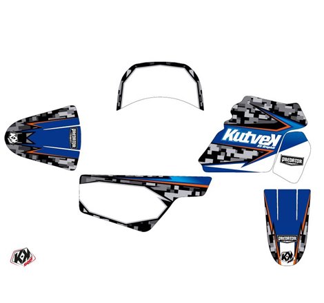 Kit Deco Moto Cross Predator Yamaha PW 50 Noir Bleu