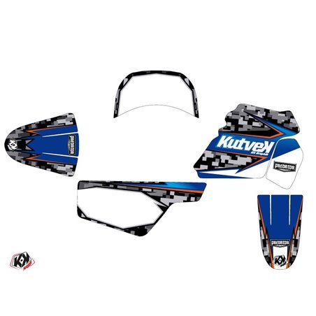 Kit Deco Moto Cross Predator Yamaha PW 50 Noir Bleu