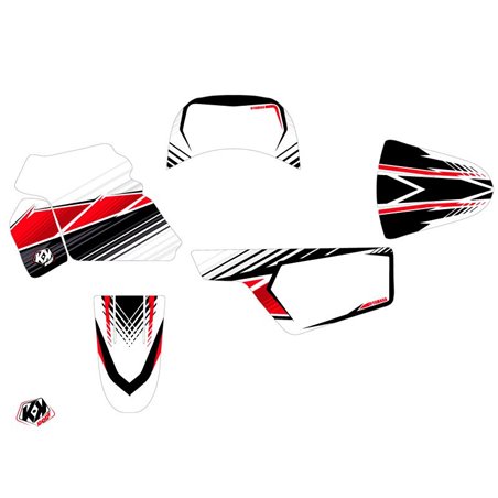Kit Deco Moto Cross Stripe Yamaha PW 50 Rouge