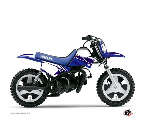 Kit Deco Moto Cross Stripe Yamaha PW 50 Bleu Nuit