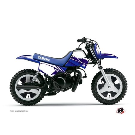 Kit Deco Moto Cross Stripe Yamaha PW 50 Bleu Nuit