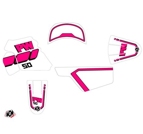 Kit Deco Moto Cross Vintage Yamaha PW 50 Rose