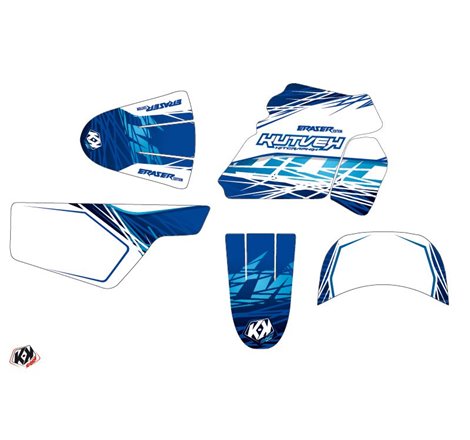 Kit Deco Moto Cross Eraser Yamaha PW 50 Bleu