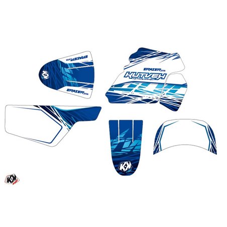 Kit Deco Moto Cross Eraser Yamaha PW 50 Bleu