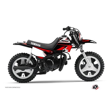Kit Deco Moto Cross Stage Yamaha PW 50 Noir Rouge