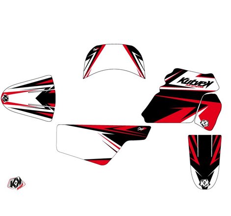Kit Deco Moto Cross Stage Yamaha PW 50 Noir Rouge