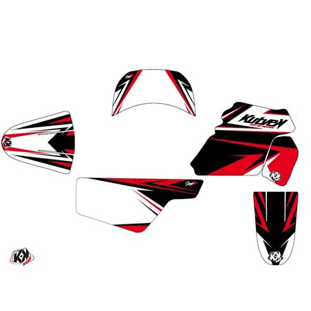 Kit Deco Moto Cross Stage Yamaha PW 50 Noir Rouge
